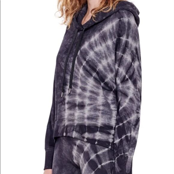 Sundry Tie Dye Gray White Easy Hoodie Sweatshirt M - Picture 3 of 11